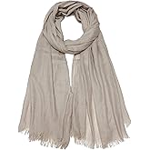 Gragengs Women Summer Scarfs Lightweight Large Long Gauze Shawl Linen Beach Wrap Plain 75”×43”