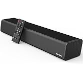 Sound Bar, BESTISAN 50 Watts Soundbar with HDMI, Optical, AUX, USB,Sub Out and Bluetooth Connection, DSP, Bass Adjustable, 16 Inch, Mountable