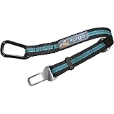 Kurgo Direct to Seatbelt Tether, Coastal Blue | Car Tether for Dogs, Clips Directly to Seatbelt, Prevents Distracted Driving, Adjustable Length, Universal Fit-Excludes Volvo