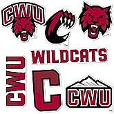 Desert Cactus Central Washington University Sticker Wildcats CWU Wellingtonr Vinyl Decals Laptop Water Bottle Car Scrapbook Sheet T2 (Type 2-2)
