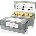 Tea Forte Assorted Black Tea Presentation Box Tea Gift Set Sampler, 20 Count, 2 of Each Variety Individually Wrapped Handcrafted Pyramid Infuser Bags