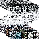 4500 Pieces Flowers Nail Stickers Kit 90 Sheets 3D