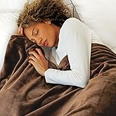 NANPIPER King Size Blanket - Lightweight Soft Fleece for Adults All-Season Coffee Brown 90"x108"