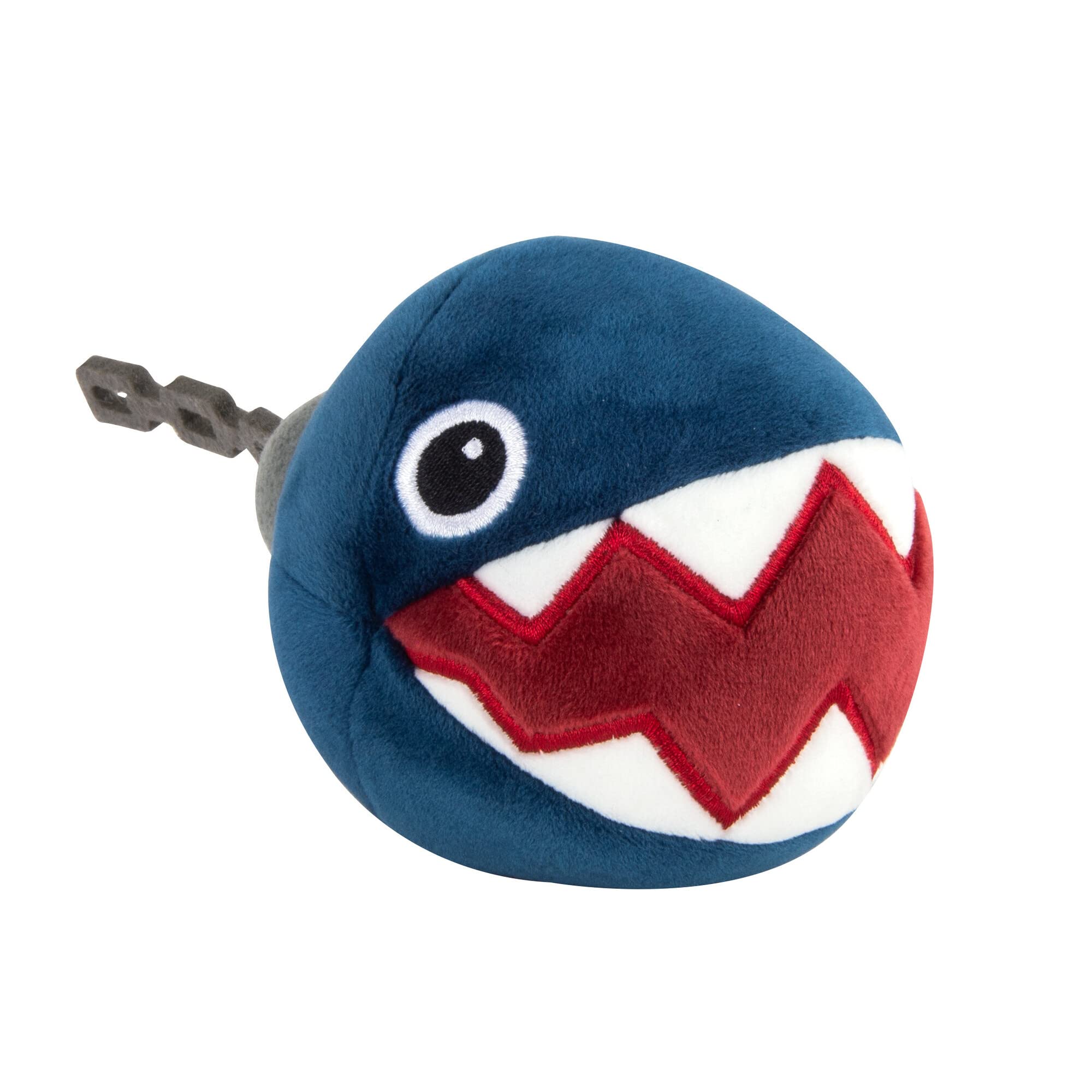 Club Mocchi Mocchi Super Mario Chain Chomp Junior 6 Inch Plush Stuffed Toy - Collectible Super Mario Toys for Ages 3+ Years Old
