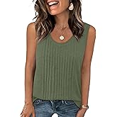 UNCLECAT Women's Scoop Neck Tank Tops Loose Fit Casual Sleeveless Shirts Clothes Outfits 2026