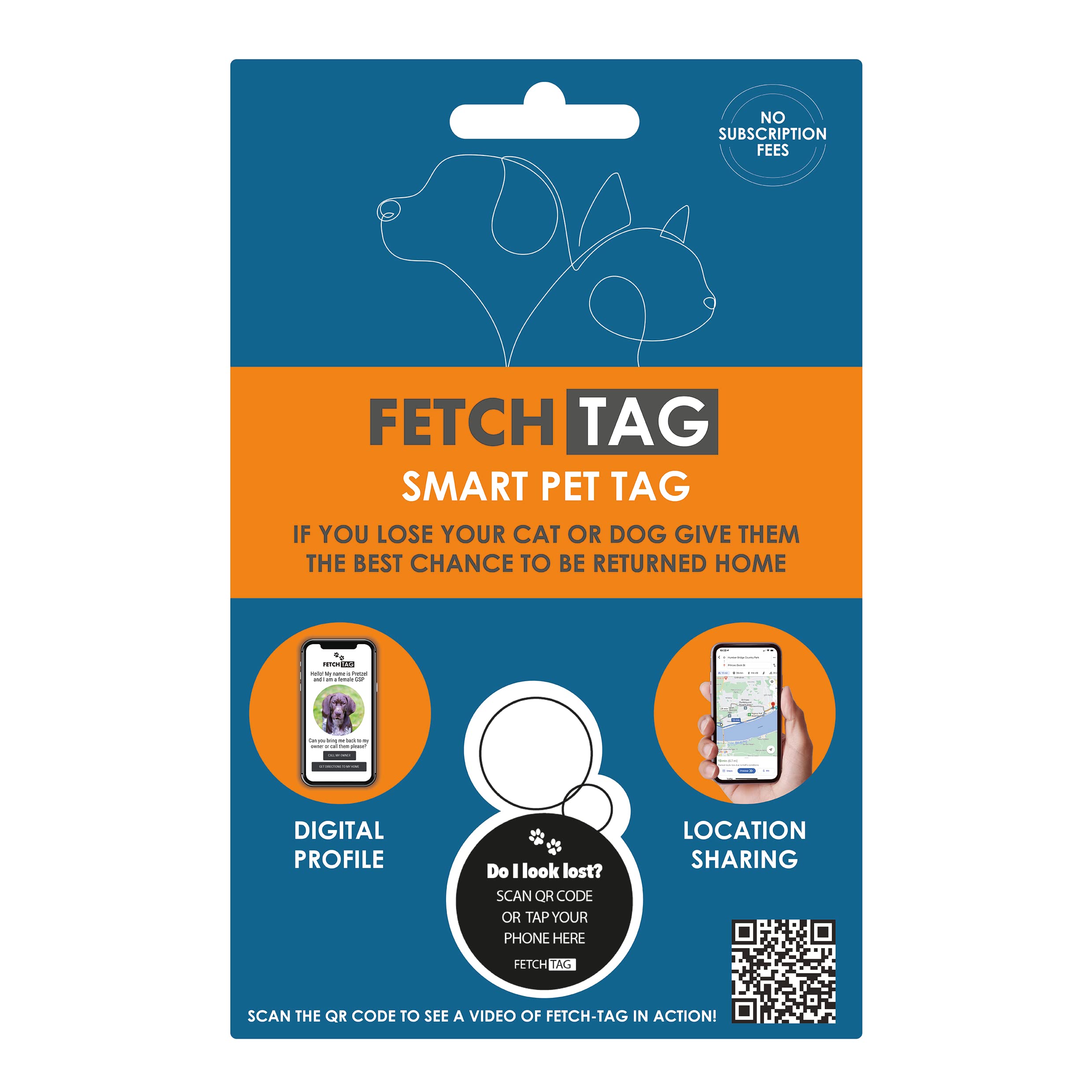 Rosewood Fetch Tag, Smart Pet Tag ID
