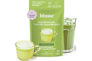 Blume Matcha Coconut Superfood Latte – Organic Matcha Green Tea from Shizuoka Japan, Moringa Leaf & Coconut Milk Latte Mix, C