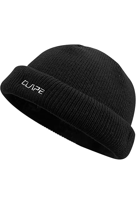 帽子 momoyoufuku Momooda Men's Cable Knit Cuffed Beanie Hat Soft Warm Slouchy