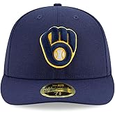 New Era Men's Milwaukee Brewers 59Fifty Alternate Navy Low Crown Fitted Hat (7 5/8)