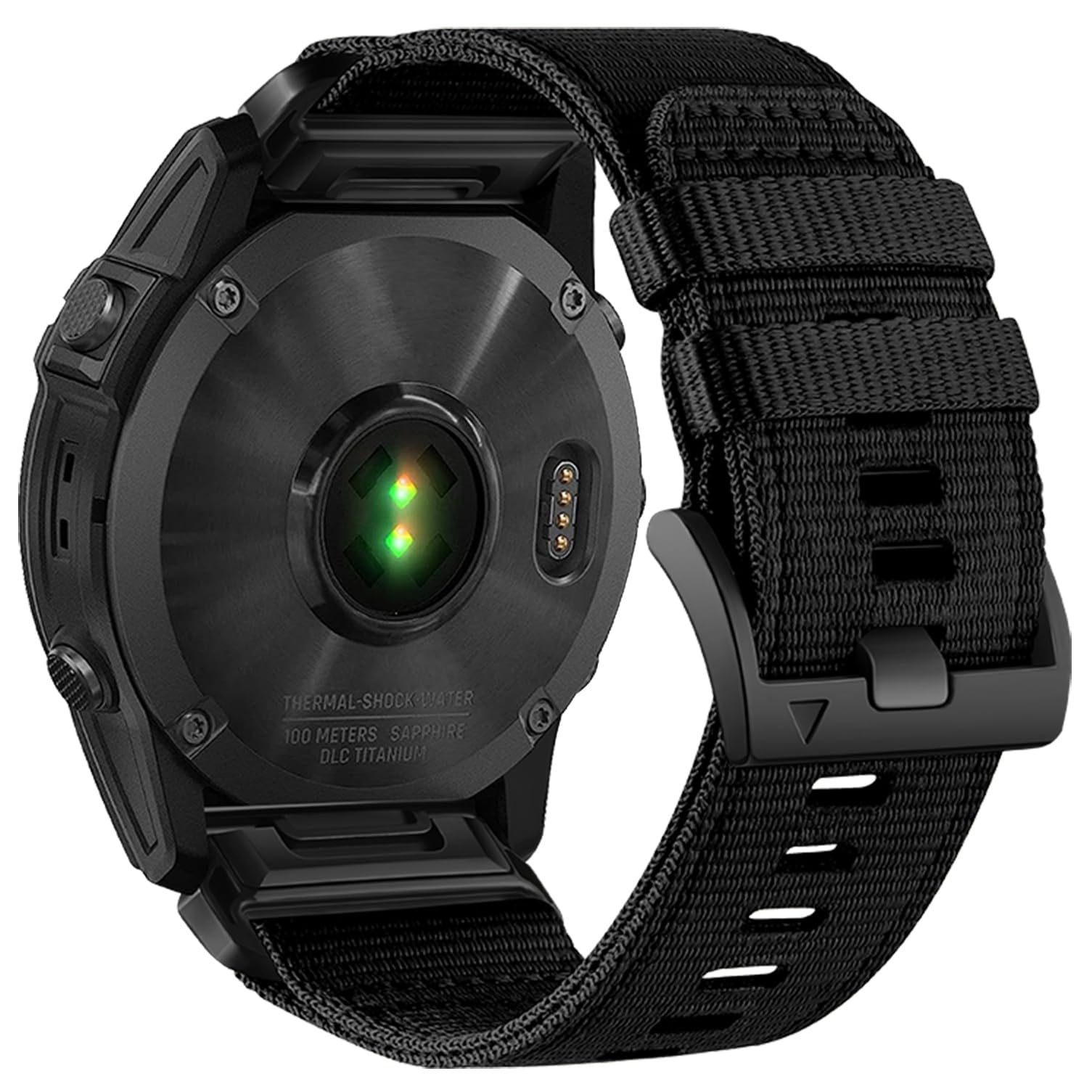 YOOSIDE Rugged Nylon Watch Strap for Garmin Fenix 7X / 6X / 5X/Enduro, Quick Fit 26mm Adjustable Woven Nylon Sport Wristband with Stainless Steel Clasp for epix Pro 51mm (Black)