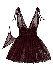 Lilosy Plus Size Curvy Sexy Polka Dots Mesh Sheer