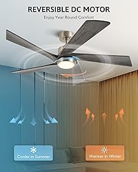 VONLUCE Ceiling Fans with Lights, 52" Ceiling Fan