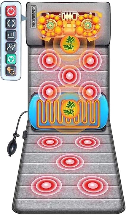 Massage Mat Met Warmte Volledige Lichaam Vibrerende Stimulator Voor Nek En Rug 9 Modi Vibrerende Massage Matras Pad Met 20 Nek Shiatsu Kneden Massage Hoofden Ontlasting Van Lumbale Been Pijn Amazon Nl