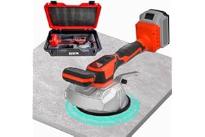 SUVIYA Tile Vibration Tool With A Kitbox Compatible With Milwaukee 18V Battery, Portable Tiler Vibrator Tool with 8 Adjustable Speed,Digital Display for Floor,Tile,Wall,Thick Glass