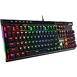 Redragon K580 VATA RGB LED Backlit Mechanical Gaming Keyboard with Macro Keys & Dedicated Media Controls, Onboard Macro Recor