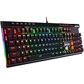 Redragon K580 VATA RGB LED Backlit Mechanical Gaming Keyboard with Macro Keys & Dedicated Media Controls, Hot-Swappable Socke