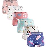 Kids Little Girls Underwear Toddler Baby 100% Cotton Soft Briefs Panties Cartoon Big Girls Undies 1-10 Years (Pack of 6)