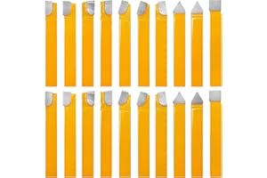PNBO 20 pc 1/2"Carbide Tip Tipped Cutter Tool Bit Cutting Set For Metal Lathe Tooling.
