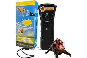 ZDZDZG Dog Bark Deterrent Devices, Ultrasonic Anti Barking Device for Dogs, Barks No More Dog Training Device, Stop Dog Bark Control Deterrent Device Indoor Outdoor, Safe for Human & Dogs, Contains battery