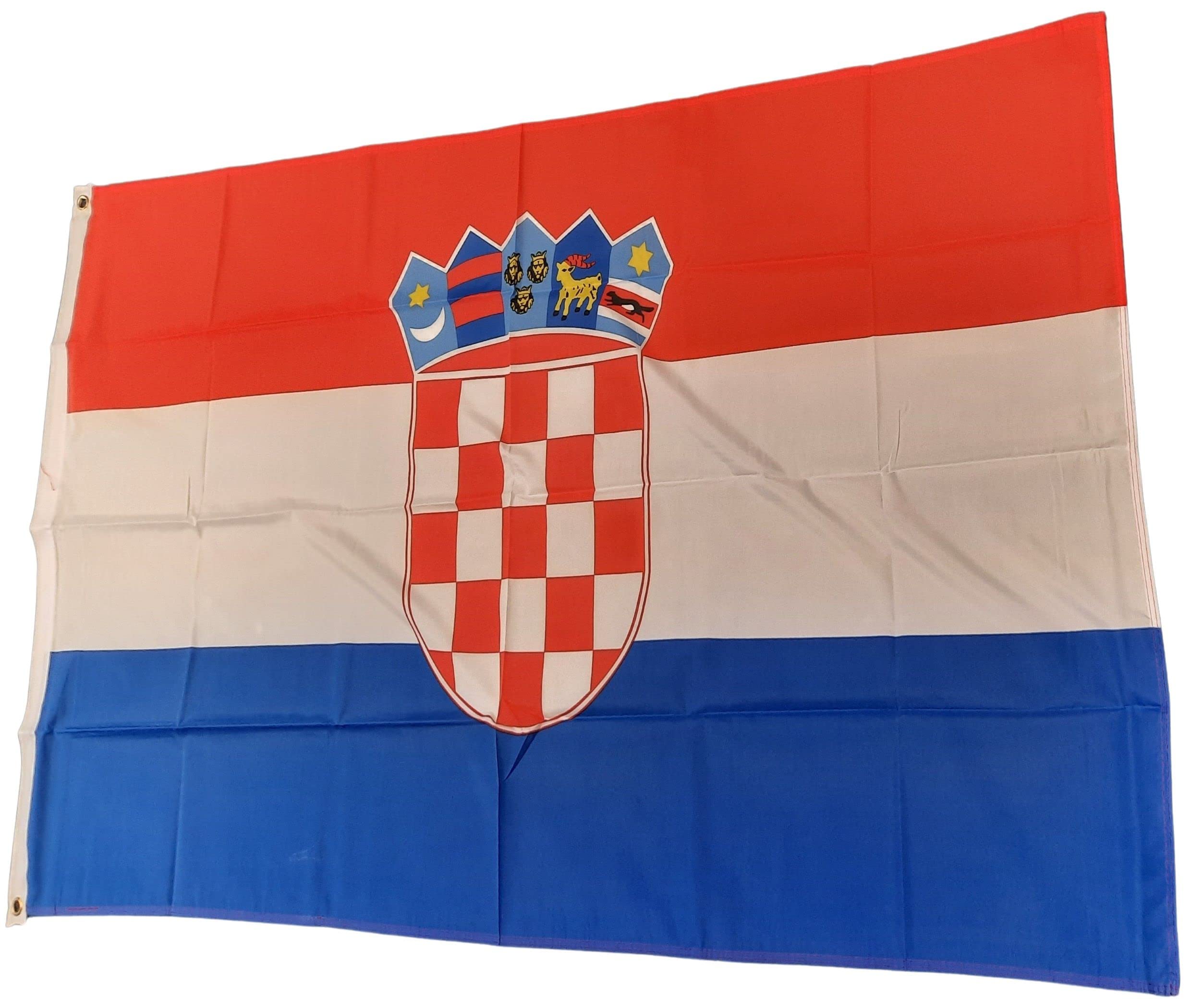NWFlags Croatia Flag 3ft x 2ft 75d Premium Polyester Suitable For Flagpoles | Strong Polyester 3x2 foot material Croatian flag with Eyelets
