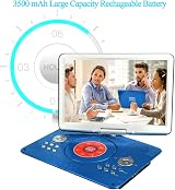 YOOHOO 16.9'' Portable DVD Player with 14.1'' Swivel Screen Blue view 3