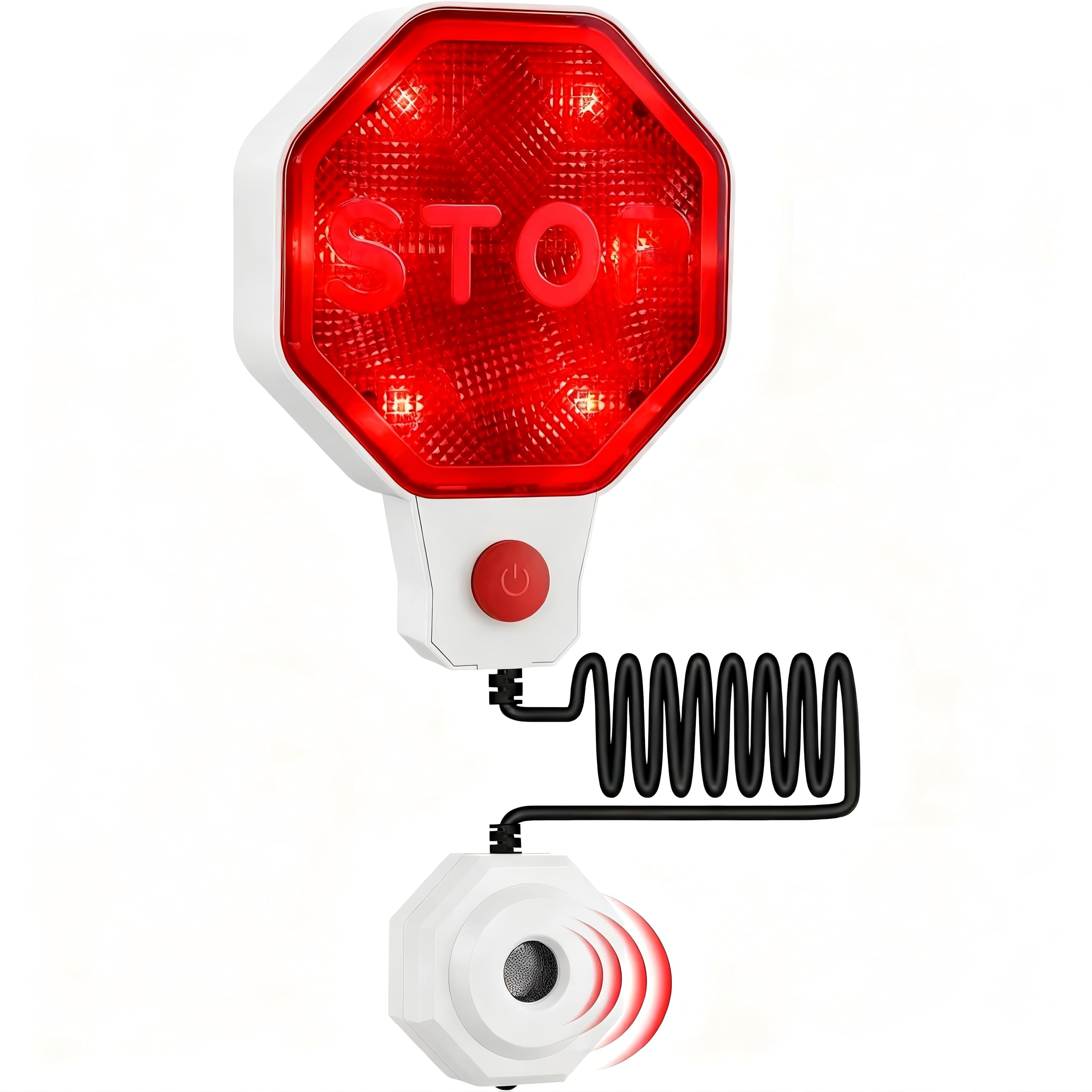 Photo 1 of 1 Pack Adjustable Garage Parking Sensor with LED Display – No-Drill Parking Aid for Cars, SUVs & Pickups, Set Stop Distance 6"–6 ft, Battery or USB Powered (White)