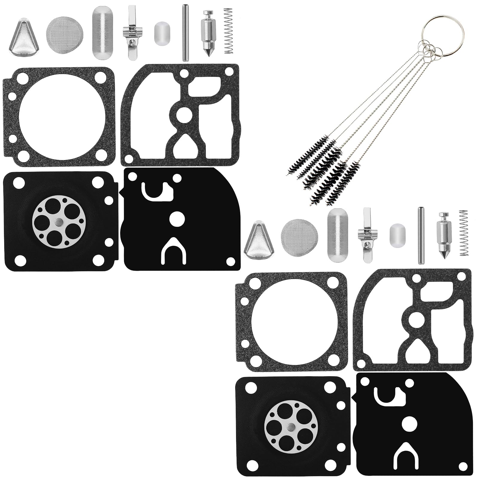 QAZAKY RB-40 Carburetor Rebuild Kit Compatible with Zama RB-85 C1Q-S33 C1Q-S33A C1Q-S33B C1Q-S34 C1Q-S34A C1Q-S34B C1Q-S34C C1Q-S34D C1Q-S34E C1Q-S34F C1Q-S34G C1Q-S34H C1Q-S35 C1Q S35A S35B Pack of 2
