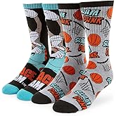 Hypnotic Socks Space Jam Unisex Athletic Crew Socks | 2 Pairs | Size 6-12,Orange