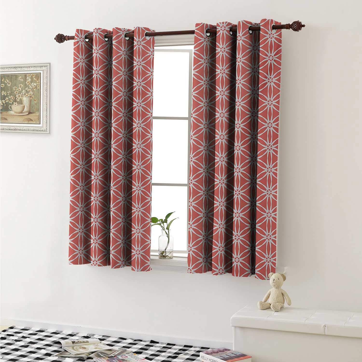 Amazon Com Coral Blackout Draperies For Bedroom Cool Simplistic