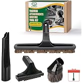 EZ SPARES Rainbow Vacuum Attachment Kit, Horsehair Brush + Tools, 4 Pack | Includes floor brush, crevice tool and wand accessories. Natural horsehair cleans hardwood gently. Fits Rainbow models.