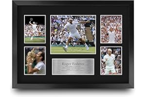 HWC Trading Roger Federer Tennis 16 x 12 inch (A3) Printed Gifts Signed Autograph Picture for Memorabilia Fans - 16" x 12" Fr