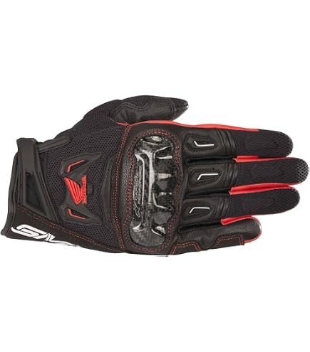 Alpinestars Honda SMX-2 Air Carbon V2 Gloves, S, Black/Red- Honda : Alpinestars: Automotive