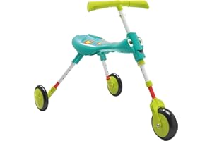 Mookie Scuttlebug XL 3-Wheel Ride-On Balance Bike | Foldable Ride-OnTricycle with Adjustable Legs | Develop Toddler Balance and Coordination | Boys and Girls Ages 1 to 4.