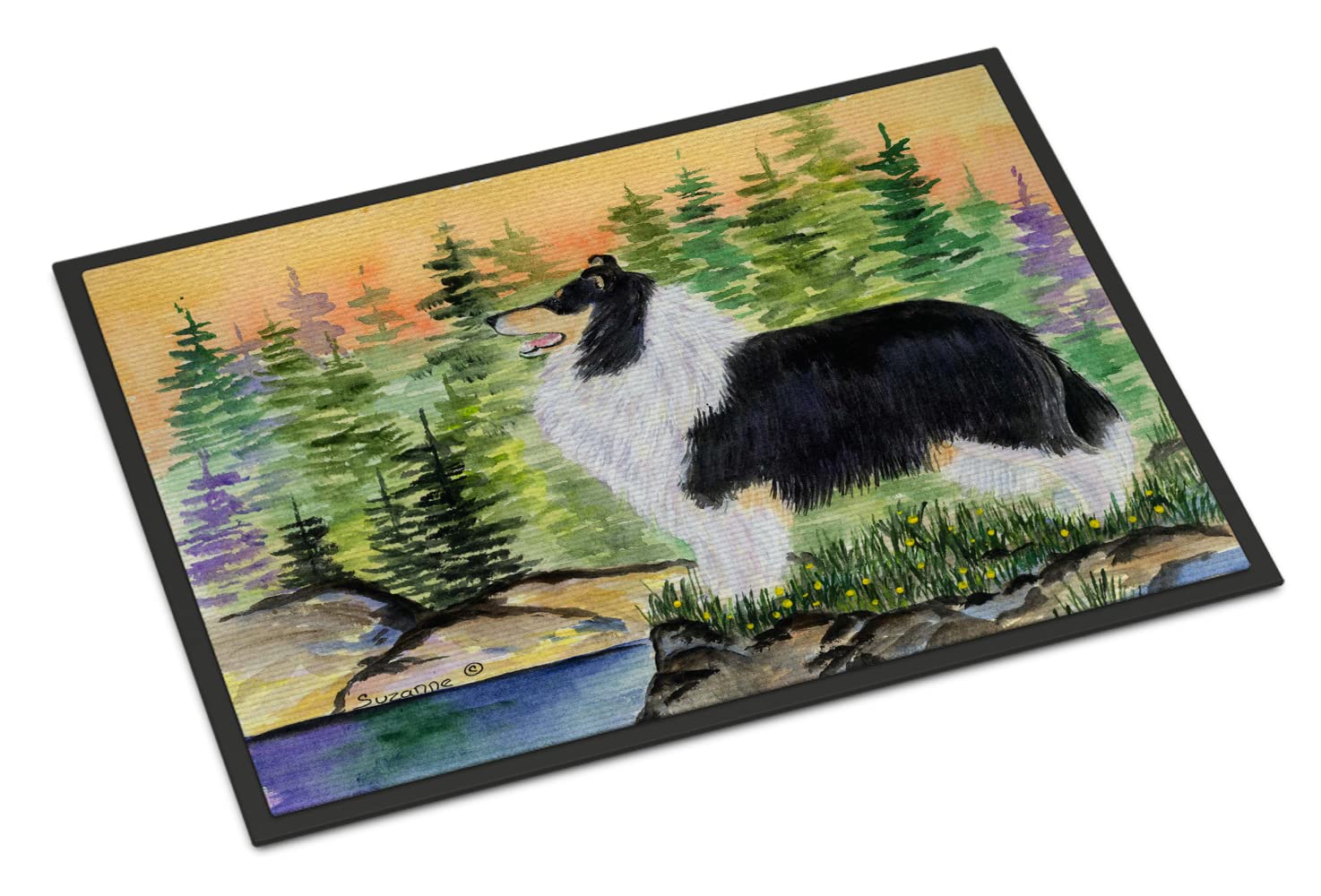 Caroline's Treasures Collie Indoor or Outdoor Doormat, 18 inches x 27 inches, Multicolor