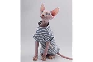 Cotton Sphynx Cat Clothes Spring and Summer Thin Soft High Stretch Hairless Cat Clothes for Devon Rex, Konish Clothes Cat App