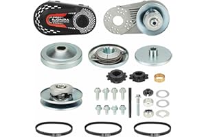 ILONPA 30 Series Torque Converter 2HP-7HP Go Kart Clutch Set 3/4" for 10T #40 41 420 and 12T #35 Chain 3*Drive Belts for 212CC Predator Replaces for Comet TAV2 219552A 219456A 217610A
