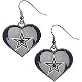 Siskiyou Sports NFL unisex-adult Heart Dangle Earrings