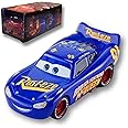 HOMETEAM SP Die-Casting Racers Toy Cars, Safety Alloy Material for Childs, Beauty Color Box Packaging for Your Son Birthday, Inspired by Favorite Characters, Gift for 3+ Years Old (MCQ 3.0Blue)