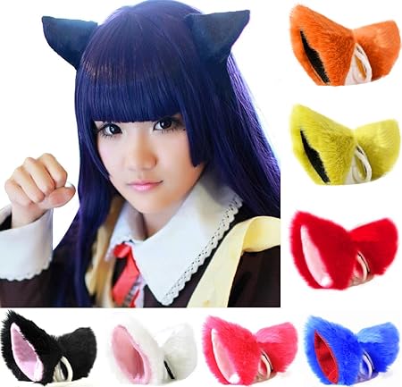 Amazon ケンコバハンズ 猫耳 コスプレ ピン カチューシャ 付2way けもみみ ネコミミ ケモミミ ネコ耳 黒b コスプレ 仮装 通販