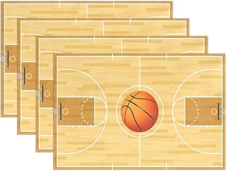 Amazon Gorira ゴリラ Diy個性画像 バスケットボール場 ブランド ランチョンマット 人気 おしゃれ 撥水 防汚 丸洗いok お手入れ簡単 インテリア 滑り止め 摩擦 耐える 断熱 飾り 食卓 華やか 雰囲気 大人 子供 対応 家庭 レストラン用 約幅30cmx丈46cm 4枚セット