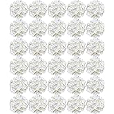 FagusHome Silk Hydrangea Heads 30 Pcs Artificial Flowers Only Heads No Stems Fake Hydrangea Flowers for Home Wedding Decor No Stems (Creamy White)