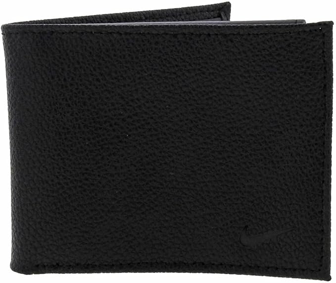 Nike Golf Grain Leather Bifold Passcase Black Herren Leder Geldbörse