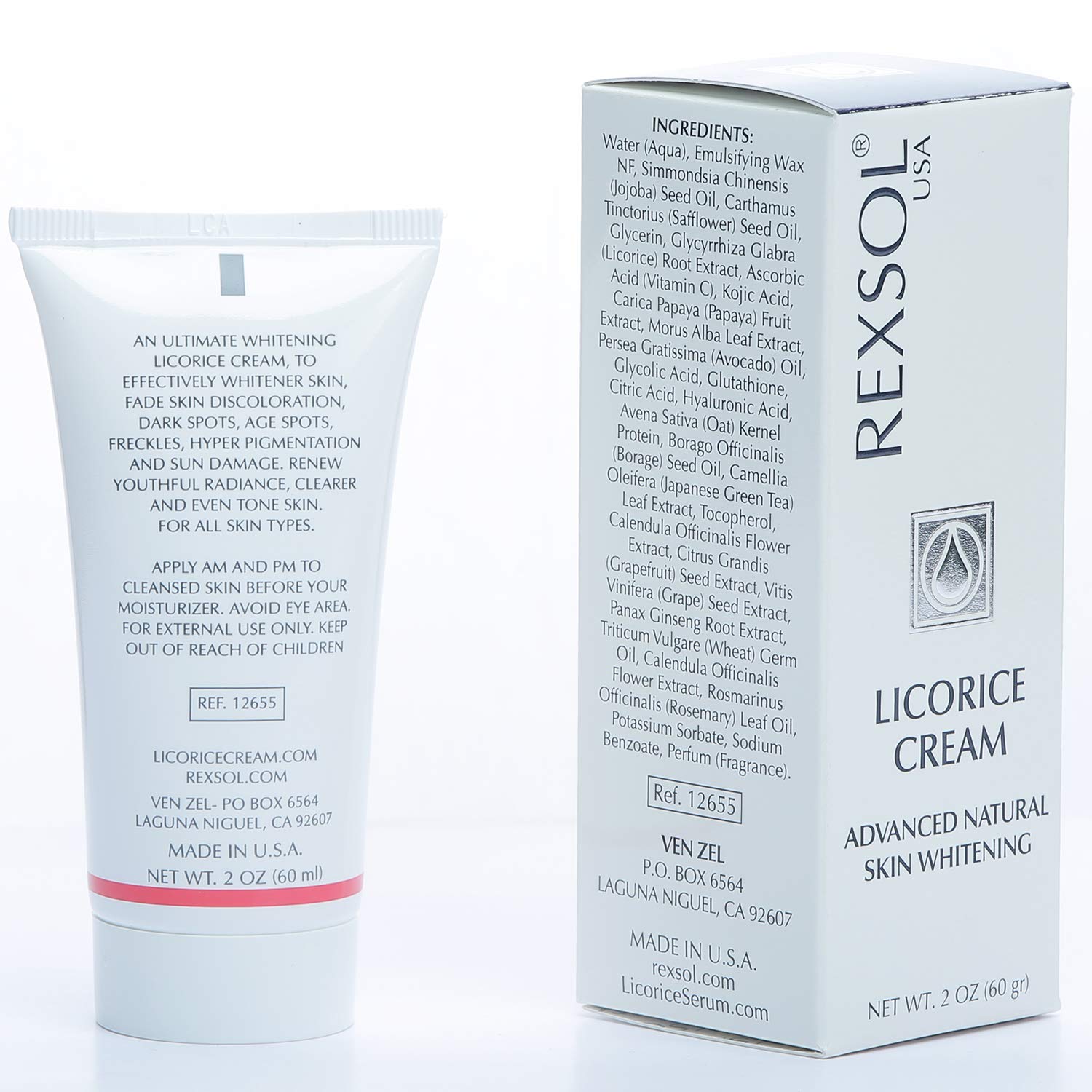 REXSOL Licorice Cream Advanced Natural Skin Whitening With Vitamin C