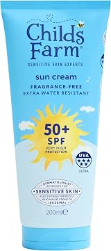 Childs Farm Sun Cream SPF 50+ Kids Baby Fragrance Free 200ml UV Broad view 1