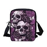 Snilety Purple Skull Small Crossbody Bags for Women