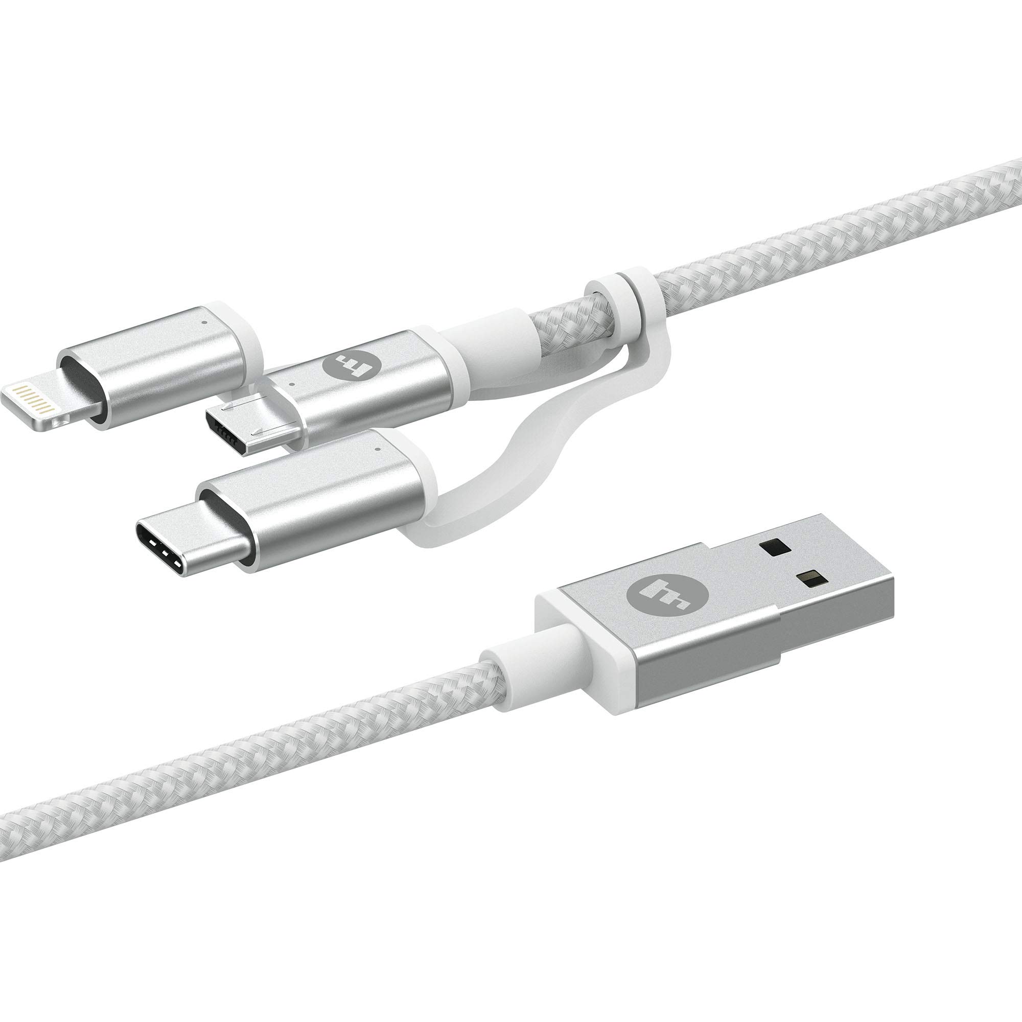 ZAGG mophie USB-A USB-C USB 3 Way Connection Cable - 1M - White