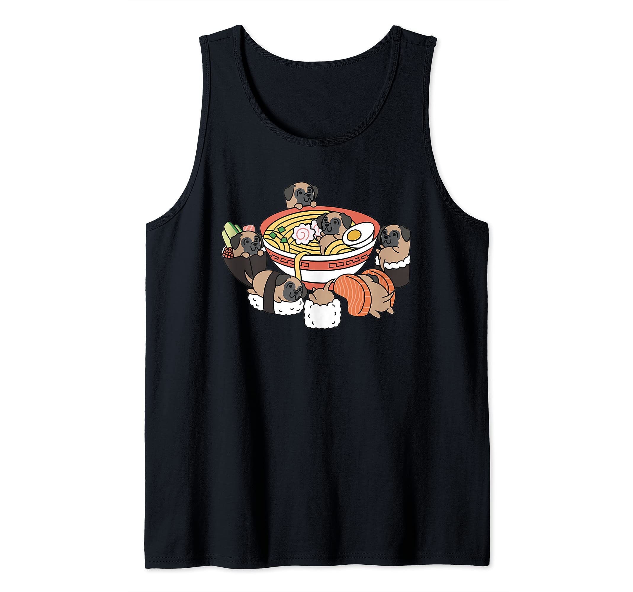 Ramen Sushi English Mastiff Dog Tank Top