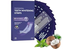 LANLWOS Teeth Whitening Strips 14 Sensitive Gentle - Sensitive Teeth whitening Strips, Peroxide Free, Enamel Safe, Gentle Removal Instant Teeth Whitening Without The Harm (28 Stripes)