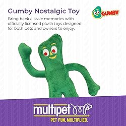 Multipet Gumby Dog Plush Toy - Squeaky Toy for All