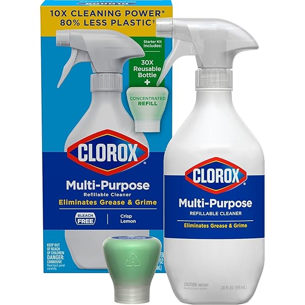 CLOROX CLOROX MULTIPURPOSE DEGREASER CLEANER REFILLABLE STARTER KIT,...